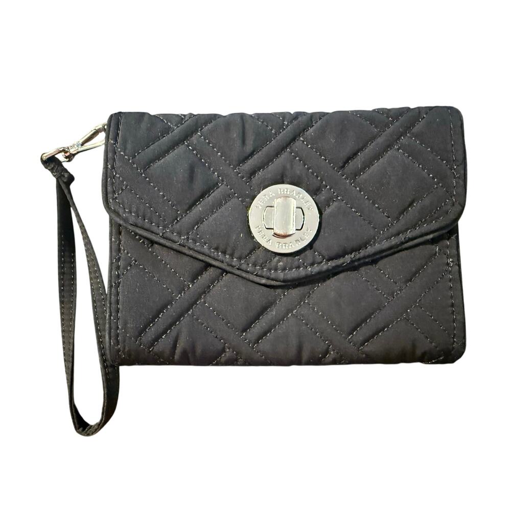 Vera Bradley quilted wristlet in black